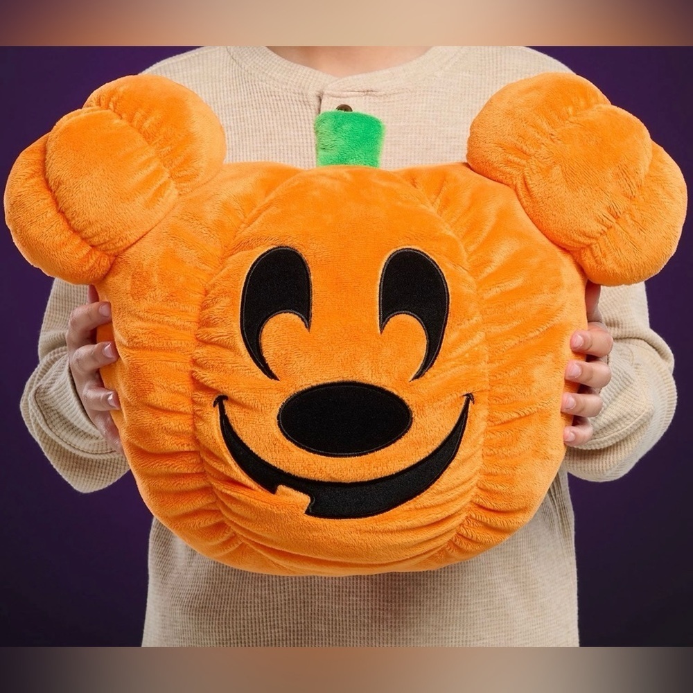 Disney Mickey Mouse Halloween Pumpkin Head Plush, 12" Large Stuffed Animal,NWT - Picture 3 of 4
